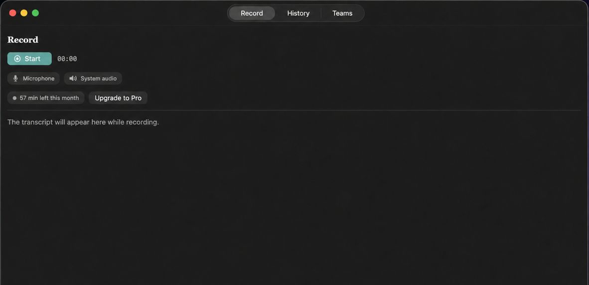 Record window on Mac, with microphone and system audio as sources